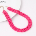 Resin Pink Lightweight Acrylic Necklace