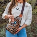 Multi Casual Vegan Leopard Sling Bag