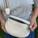 Leather White Genuine Leather Sling  