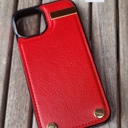 Red Red 13/14 I Phone Case/Card Holder to 15 Pro Max