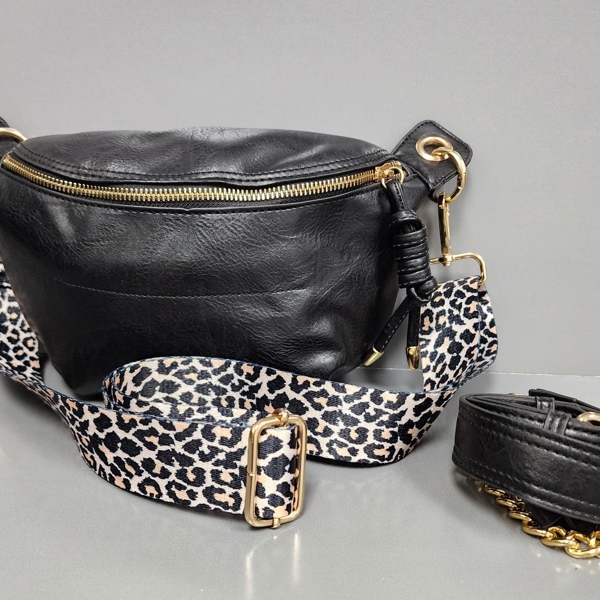 Sling Pleather Bag with 2 Straps