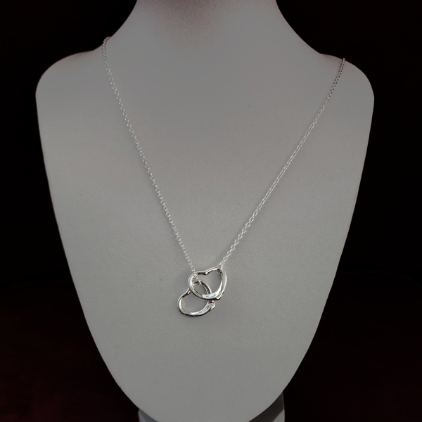 Sterling Double Heart Necklace