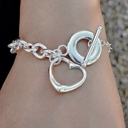  Open Heart Sterling Bracelet