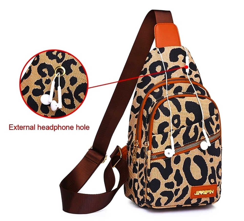 Vegan Leopard Sling Bag