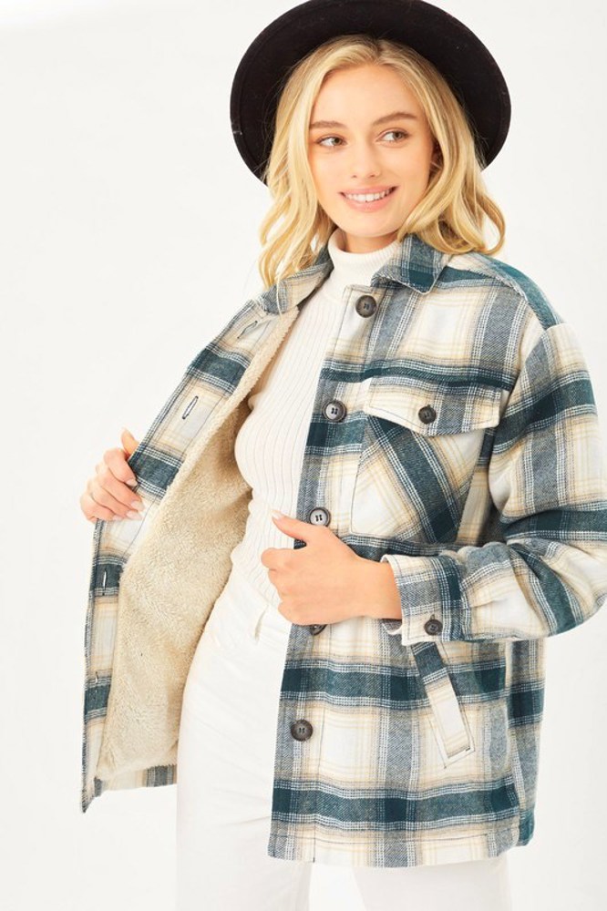 Sherpa Plaid Jacket