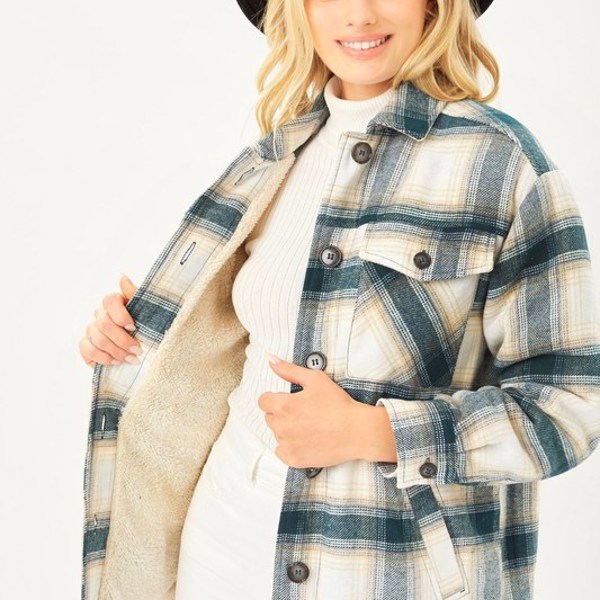 Sherpa Plaid Jacket