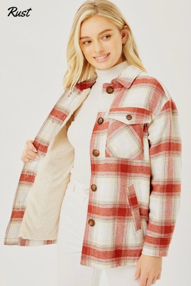 Sherpa Plaid Jacket