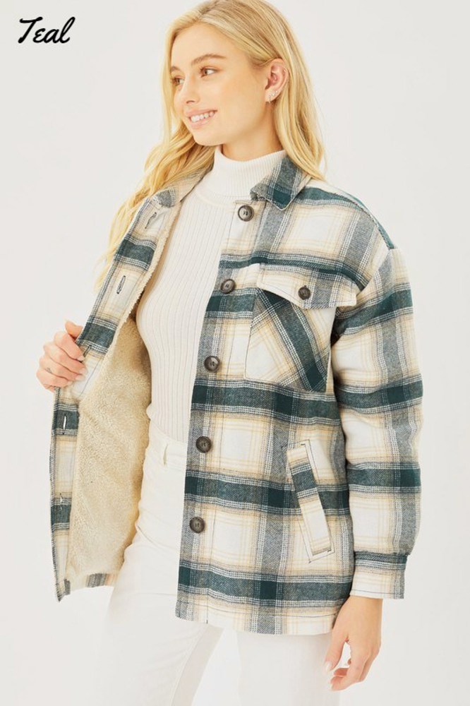 Sherpa Plaid Jacket