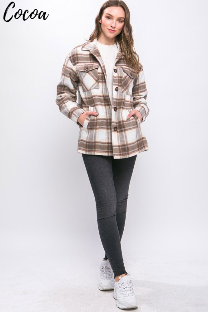 Sherpa Plaid Jacket