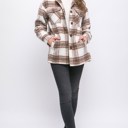 XL Cocoa Sherpa Plaid Jacket