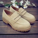 Size 6 Beige Lug Heel Sole Loafer