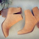  Side Slit Block Heel Boot