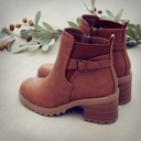 Size 5.5 Cognac Belted Strap Boot