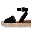 Size 5.5 Black Espadrille Platform Sandal