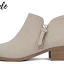  Side Zip Pull Tab Ankle Bootie