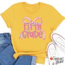  Bow Grade Teacher Tee - Pre K to 5th Grade 