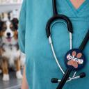  Personalized Paw Print Stethoscope ID Tag - DMV Vet Tech Gift 