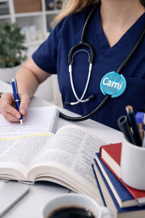 Personalized Paw Print Stethoscope ID Tag - DMV Vet Tech Gift 