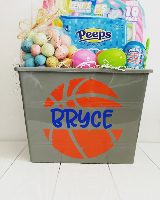 Personalized Basketball Easter Basket - Custom Easter Basket