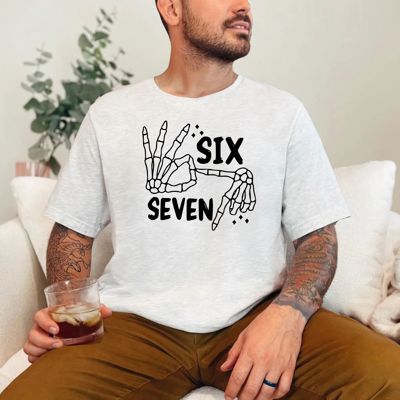 Skeleton Hand "Six Seven" Tee - Comfort Colors Tee 