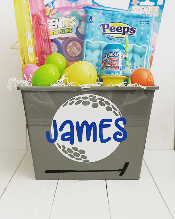 Personalized Golf Easter Basket - Custom Name – Gift for Kids