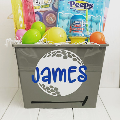 Personalized Golf Easter Basket - Custom Name – Gift for Kids