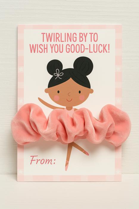 Ballerina Scrunchie Cards – Set of 3 | Dance Gift, Party Favor, Christmas Gift