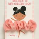  Ballerina Scrunchie Cards – Set of 3 | Dance Gift, Party Favor, Christmas Gift