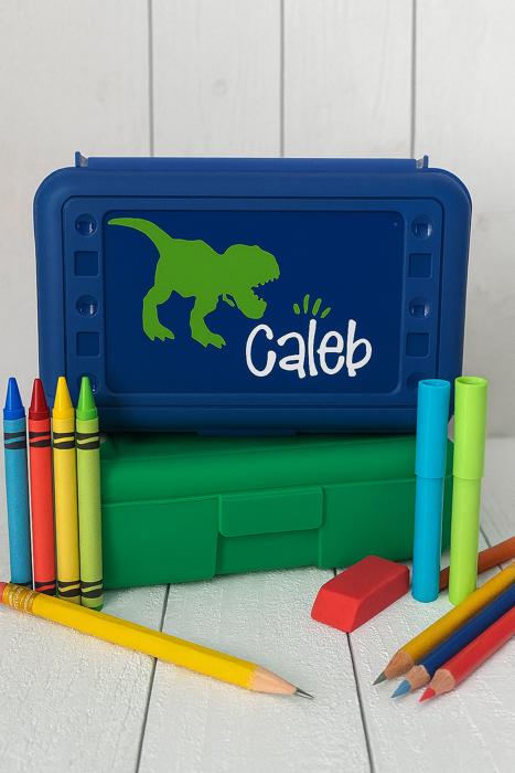 Personalized Pencil Box Dinosaur Theme