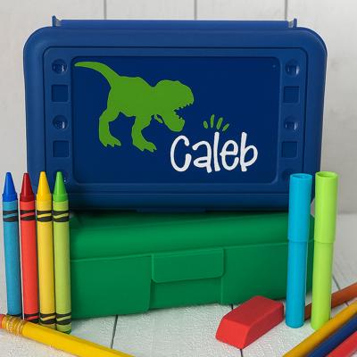 Personalized Pencil Box Dinosaur Theme