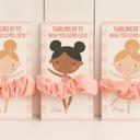  Ballerina Scrunchie Cards – Set of 3 | Dance Gift, Party Favor, Christmas Gift