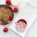  Faux Patchwork Santa Christmas Tea Towel | Holiday Kitchen Decor