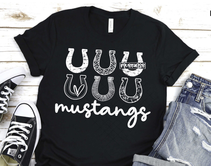 Custom Mascot Paw Print Tee | 10+ Mascots Available | School Spirit Shirt