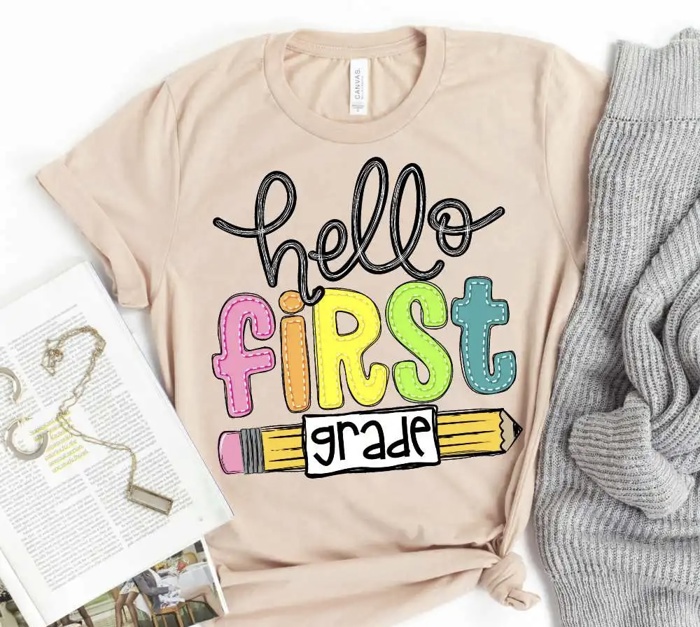 Hello Grade Teacher Tee 