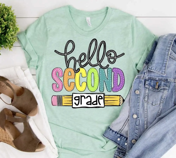 Hello Grade Teacher Tee 