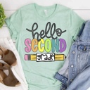  Hello Grade Teacher Tee 