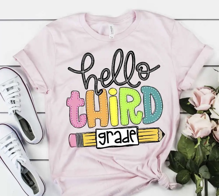 Hello Grade Teacher Tee 
