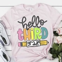  Hello Grade Teacher Tee 