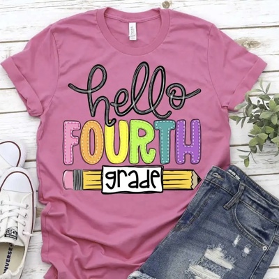 Hello Grade Teacher Tee 
