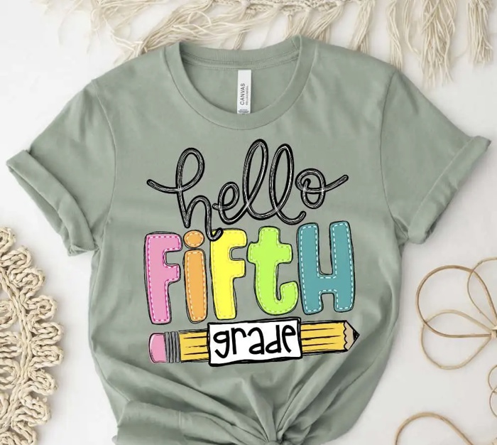 Hello Grade Teacher Tee 
