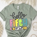  Hello Grade Teacher Tee 