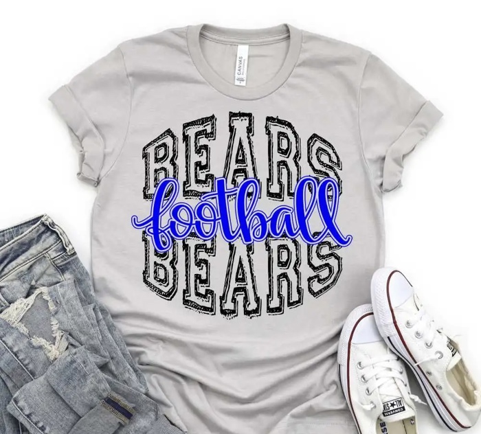 Game Day Spirit Tee – Custom Mascot & Football Script 