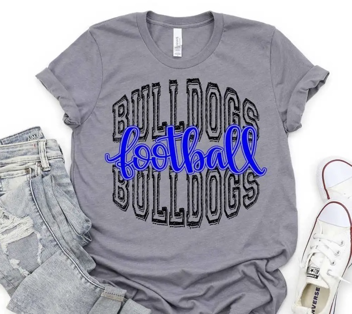 Game Day Spirit Tee – Custom Mascot & Football Script 