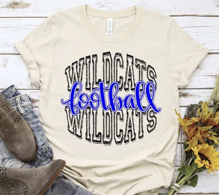 Game Day Spirit Tee – Custom Mascot & Football Script 