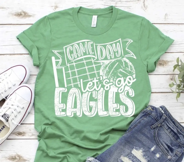 Game Day Volleyball Spirit Tee – Custom Mascot