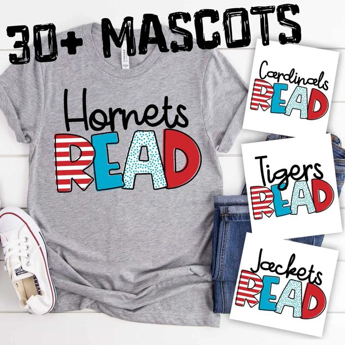 Custom Mascot READ Tee – School Spirit Shirt