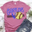 Custom Mascot Softball Heart Tee – 30+ Mascots Available