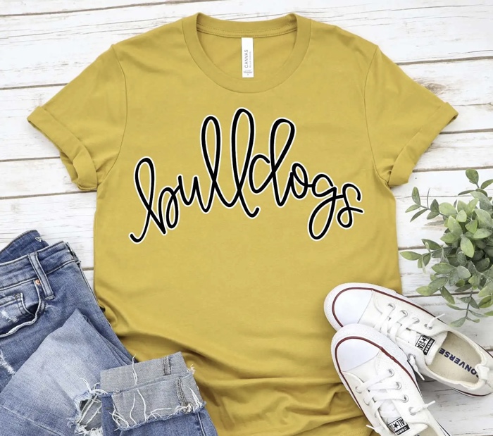Custom Mascot Script Tee – 30+ Mascots