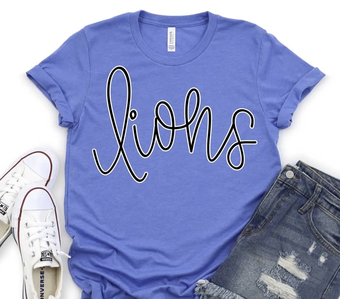 Custom Mascot Script Tee – 30+ Mascots
