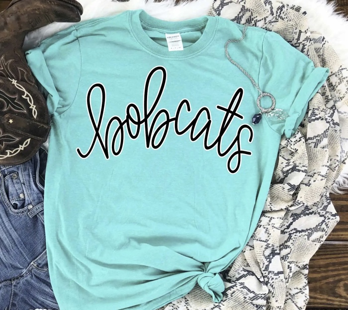 Custom Mascot Script Tee – 30+ Mascots